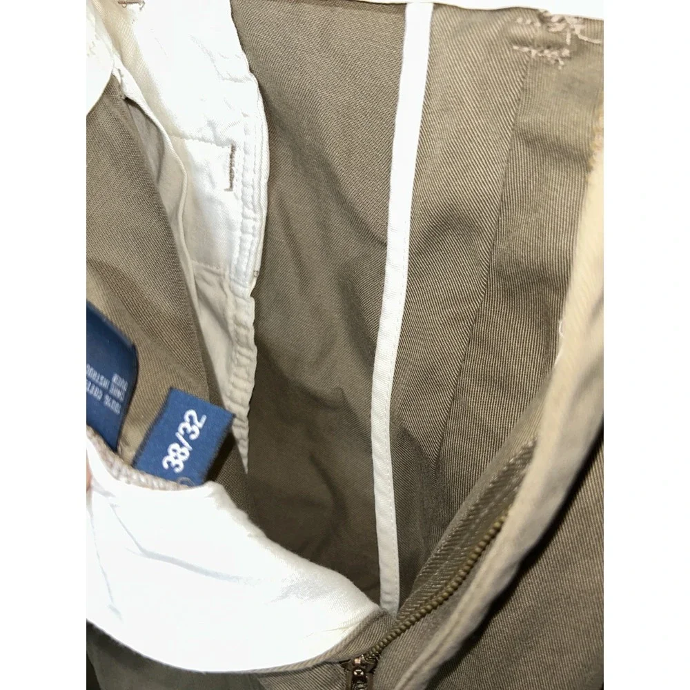 Vintage Polo Ralph Lauren Mens Andrew Pants Khaki Tan Pleated Chino 38x32